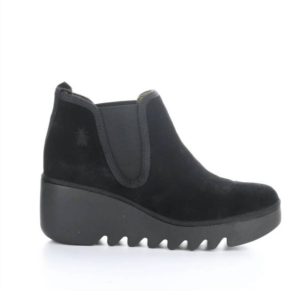 NEW FLY LONDON women's byne349fly oil suede boots in black